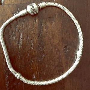 Pandora sterling silver snap clasp bracelet
